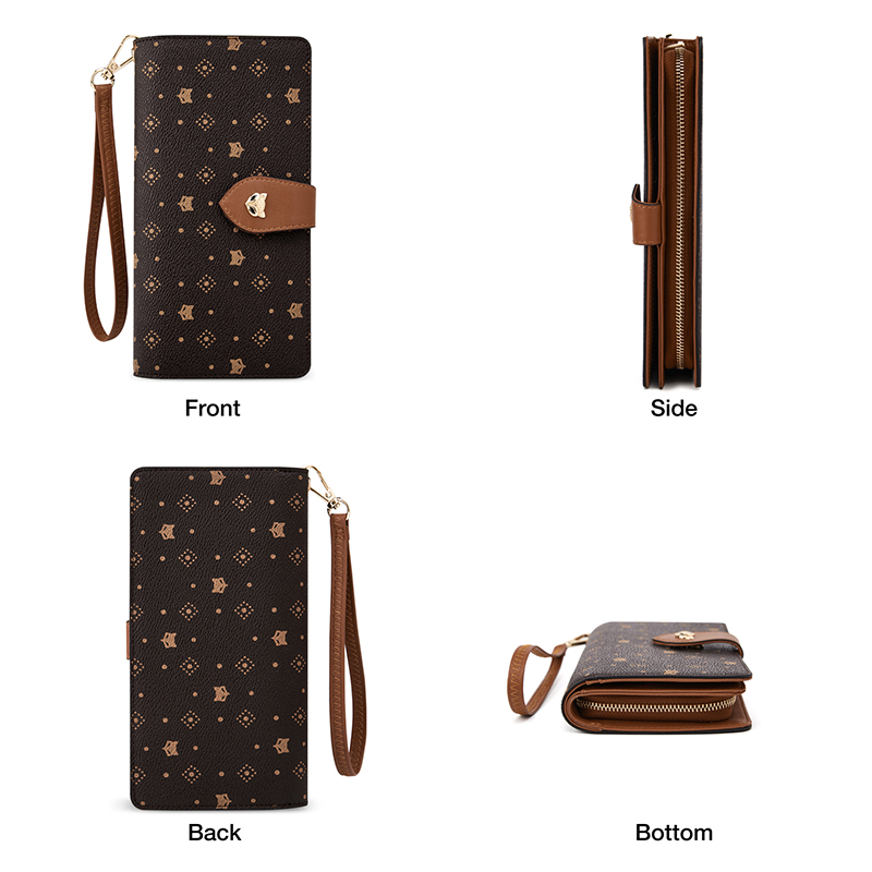 FOXER Women Long Wallet Card & - Monogram Keychain Leather ulasan dan harga