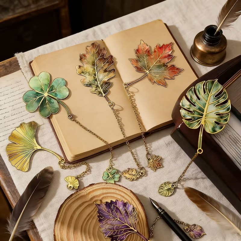 1 Pcs Vintage Leaf Bookmark Wi - Dried Flower Bookmark ulasan dan harga