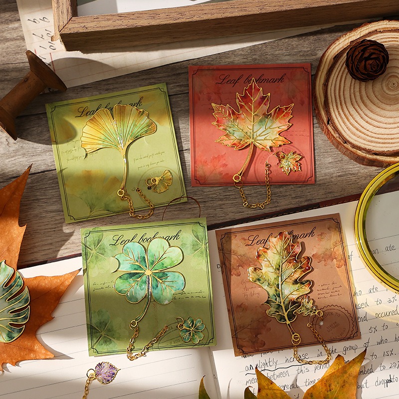 1 Pcs Vintage Leaf Bookmark Wi - Dried Flower Bookmark ulasan dan harga
