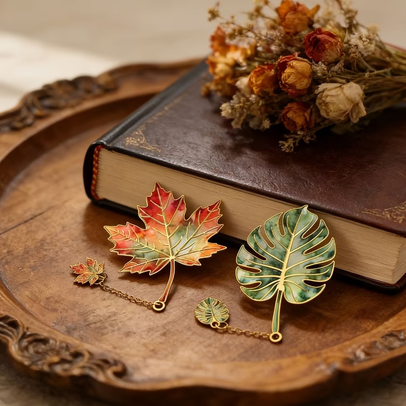 1 Pcs Vintage Leaf Bookmark Wi - Dried Flower Bookmark ulasan dan harga