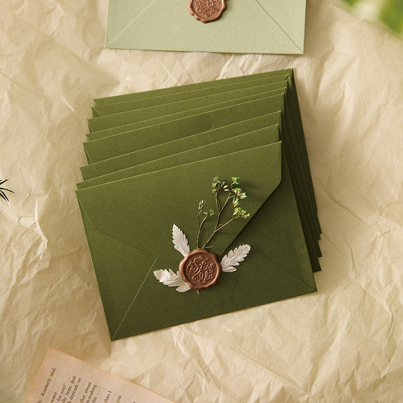 30pcs/lot 16x12cm Green Envelo - Wax Seal Letter Kit ulasan dan harga