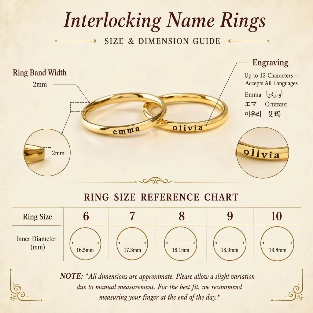 Personalized Engraved Name Rin - Initial Ring Custom ulasan dan harga
