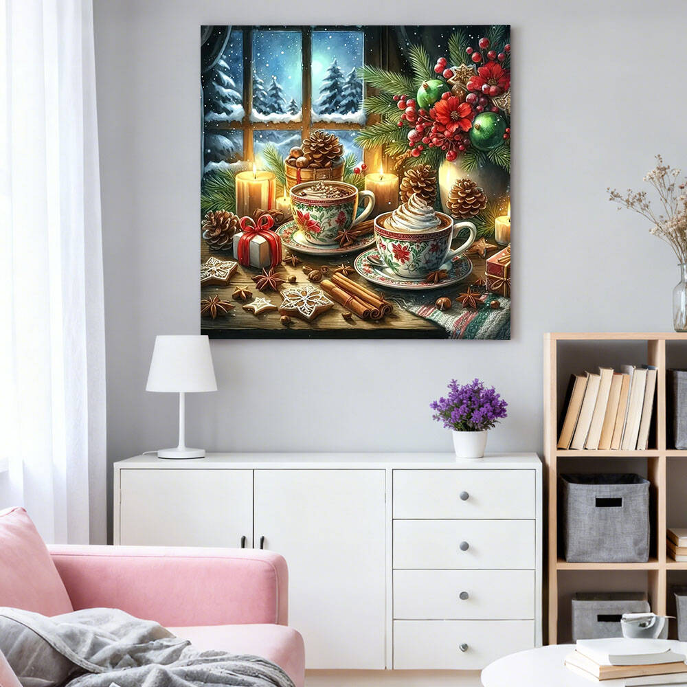 HUACAN Diamond Painting Coffee - Photo Mosaic Print ulasan dan harga