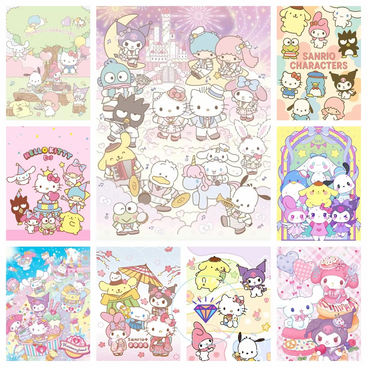 Diamond Painting Sanrio Family - Photo Mosaic Print ulasan dan harga