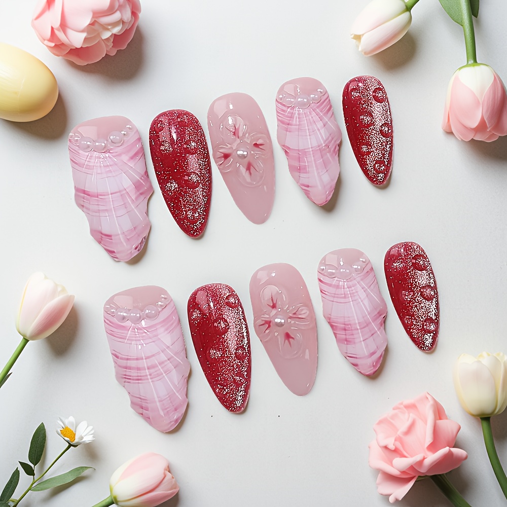 10pcs Medium Almond Handmade P - Pressed Flower Art ulasan dan harga