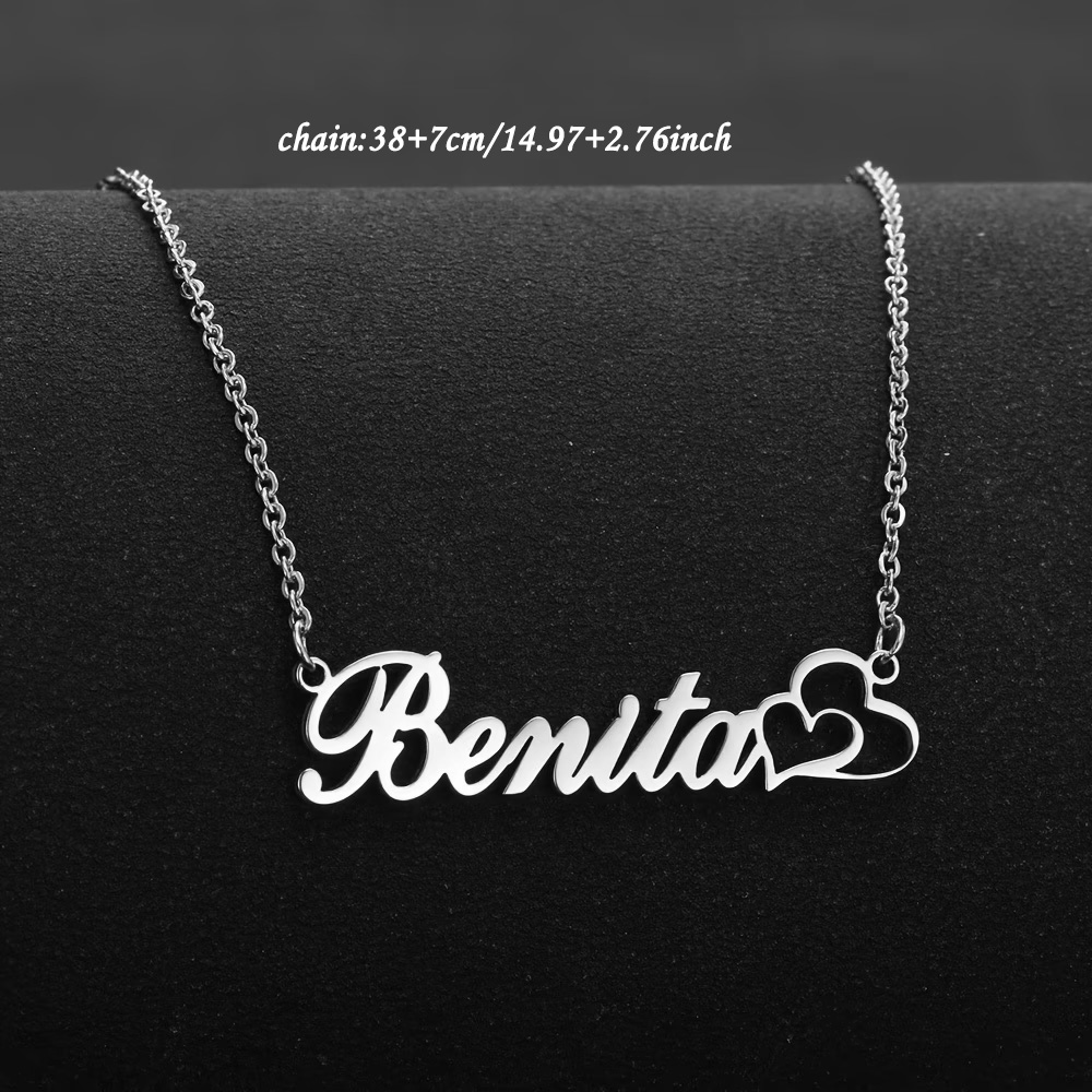 Personalized Double Heart Cust - Name Necklace Custom ulasan dan harga